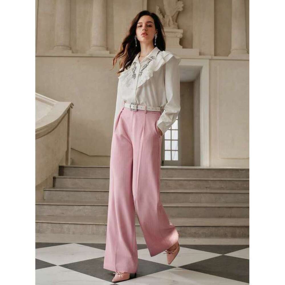 Anewsta Stylish Striped Wide Leg Trousers, Versatile For Commuting, Suitable For - Picture 2 of 7